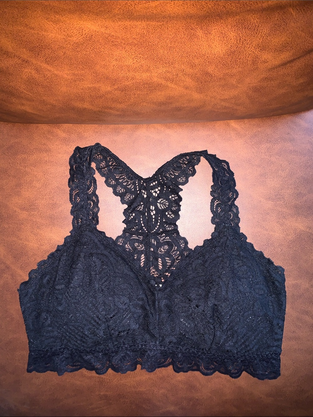 Maurices Black Lace Racerback Bralette